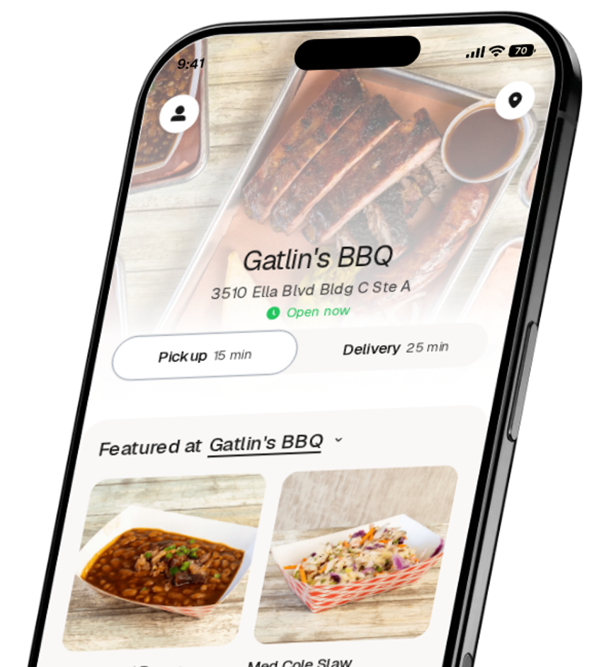 Gatlin's BBQ app preview